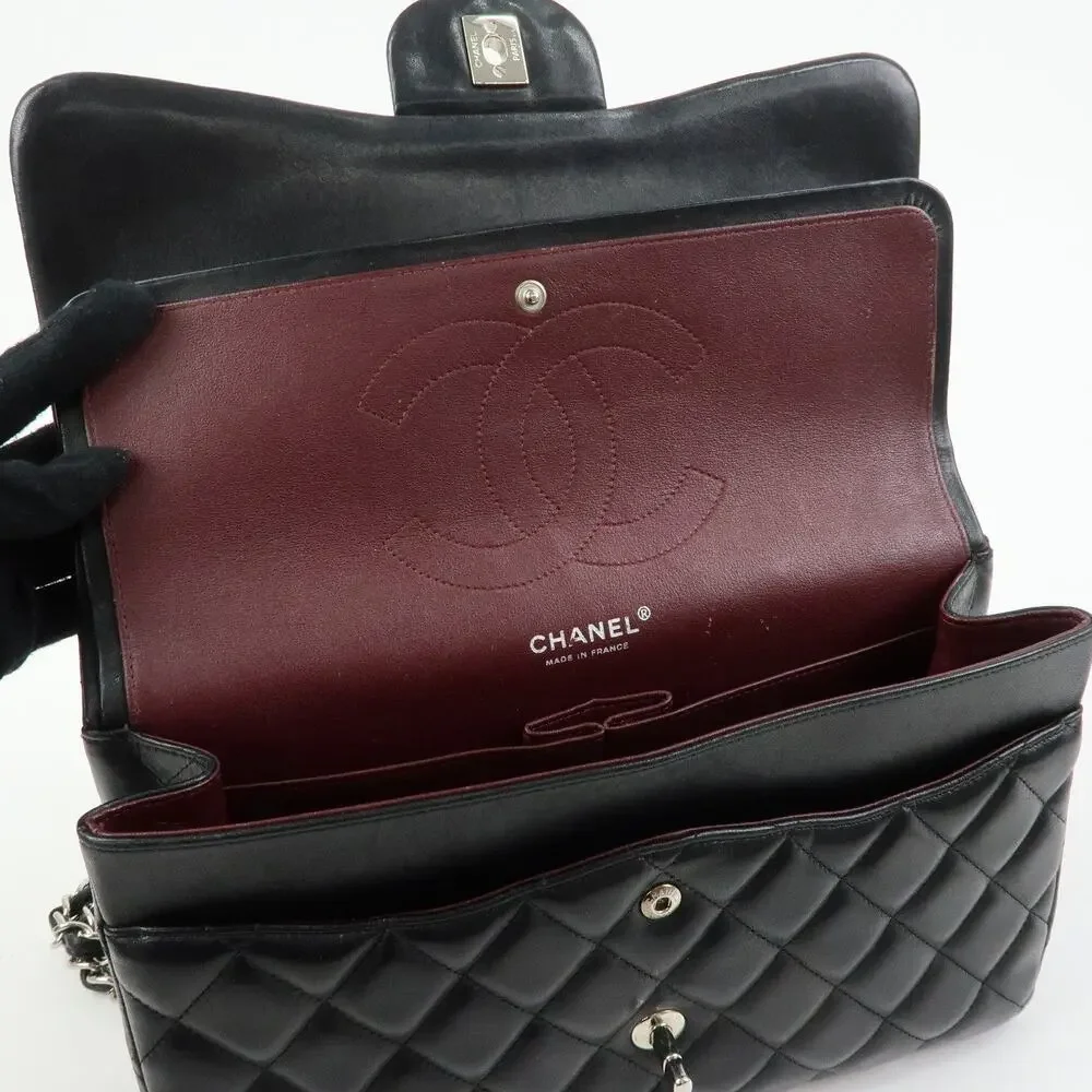 Chanel Lambskin Leather Classic Flap Bag 30 Black
